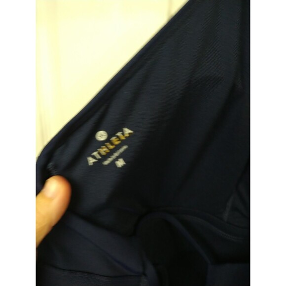 Athleta Tankini Top Size Medium Navy Blue High Neck Keyhole Swim - Picture 7 of 9